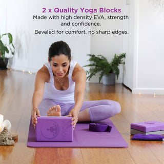 Nolava Designs Purple 7 Piece Yoga Mat Set