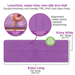 Nolava Designs Purple 7 Piece Yoga Mat Set